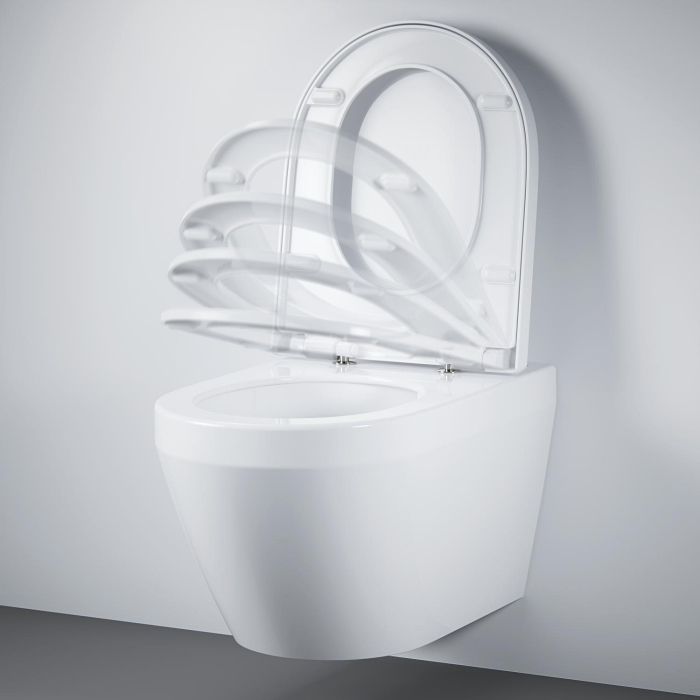 Vas WC Grohe 102510SH00, New Euro Ceramic, suspendat, rimless, capac SoftClose, alb [14]
