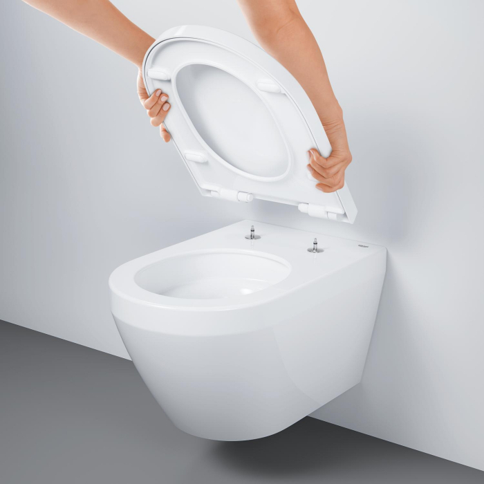 Vas WC Grohe 102510SH00, New Euro Ceramic, suspendat, rimless, capac SoftClose, alb [11]