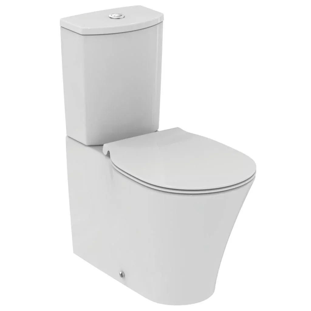 Vas WC Ideal Standard Connect Air E013701, montare pe podea, evacuare orizontala, pentru rezervor aparent, Aquablade, alb [6]