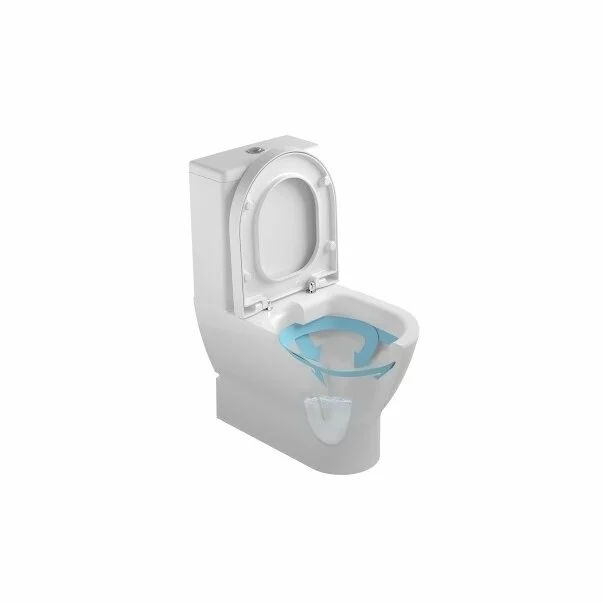 Vas WC pe pardoseala Gala Emma Rounded Rimless BTW alb lucios [5]