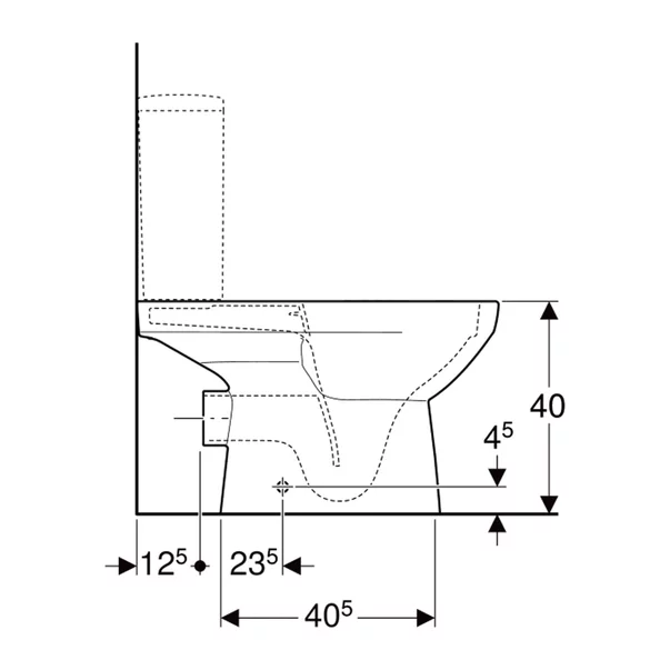 Vas WC pe pardoseala Geberit Selnova Square Rimfree alb lucios [2]