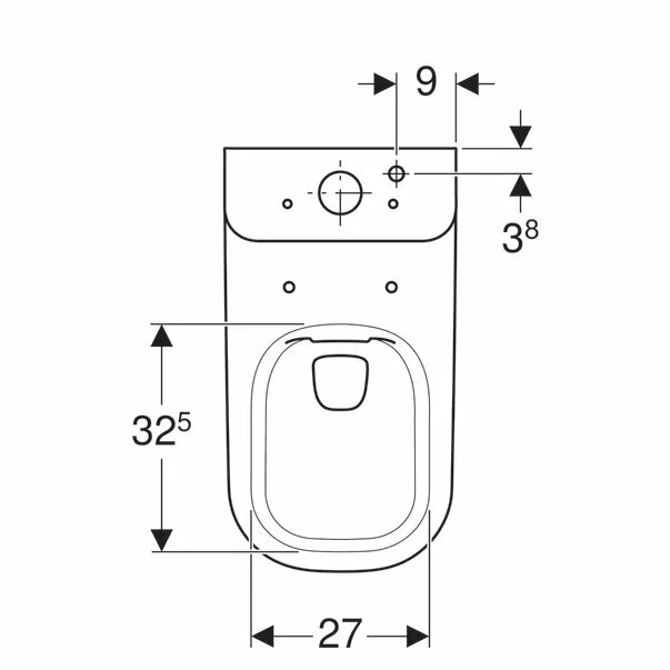 Vas wc pe pardoseala Geberit Smyle Rimfree fara capac cu spalare verticala alb [3]