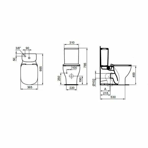 Vas wc pe pardoseala Ideal Standard Tesi alb mat [2]