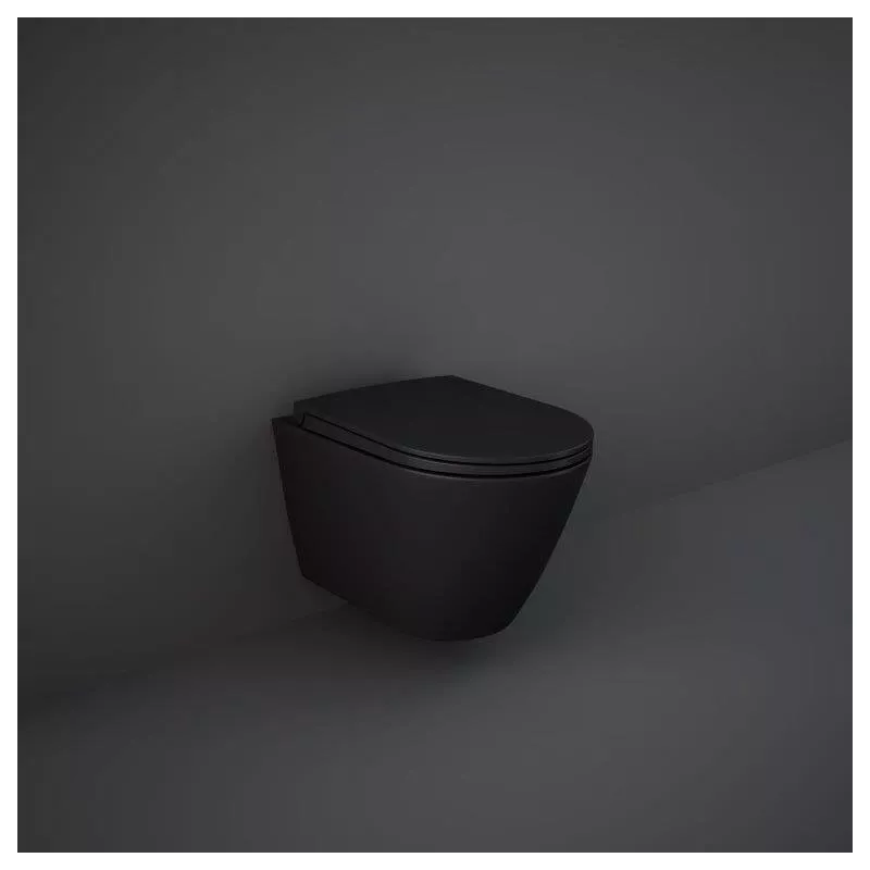 Vas WC Rak Ceramics Feeling, Rimless, suspendat, fara capac, negru, RST23504A [4]