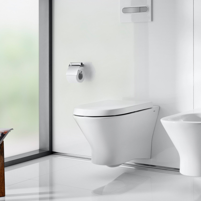 Vas WC Roca A34664L000, 360 mm, 535 mm, 345 mm, 1 functii speciale, suprafata antiaderent, suspendat, Alb [3]