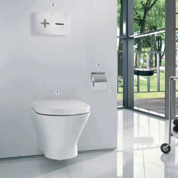 Vas WC Roca A34664L000, 360 mm, 535 mm, 345 mm, 1 functii speciale, suprafata antiaderent, suspendat, Alb [4]