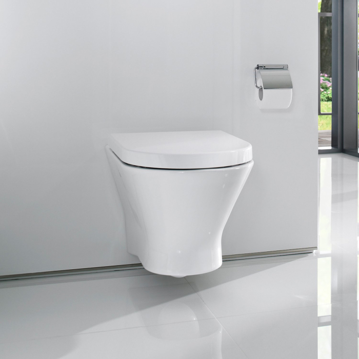 Vas WC Roca A34664L000, 360 mm, 535 mm, 345 mm, 1 functii speciale, suprafata antiaderent, suspendat, Alb [2]