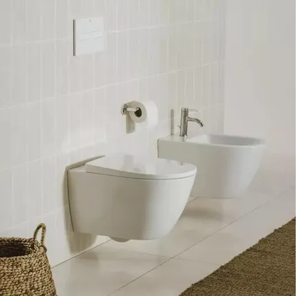 Vas WC Roca A34668C000, Ona, montaj suspendat, tip clatire vortex, utilizare igienica si eficienta, alb [4]