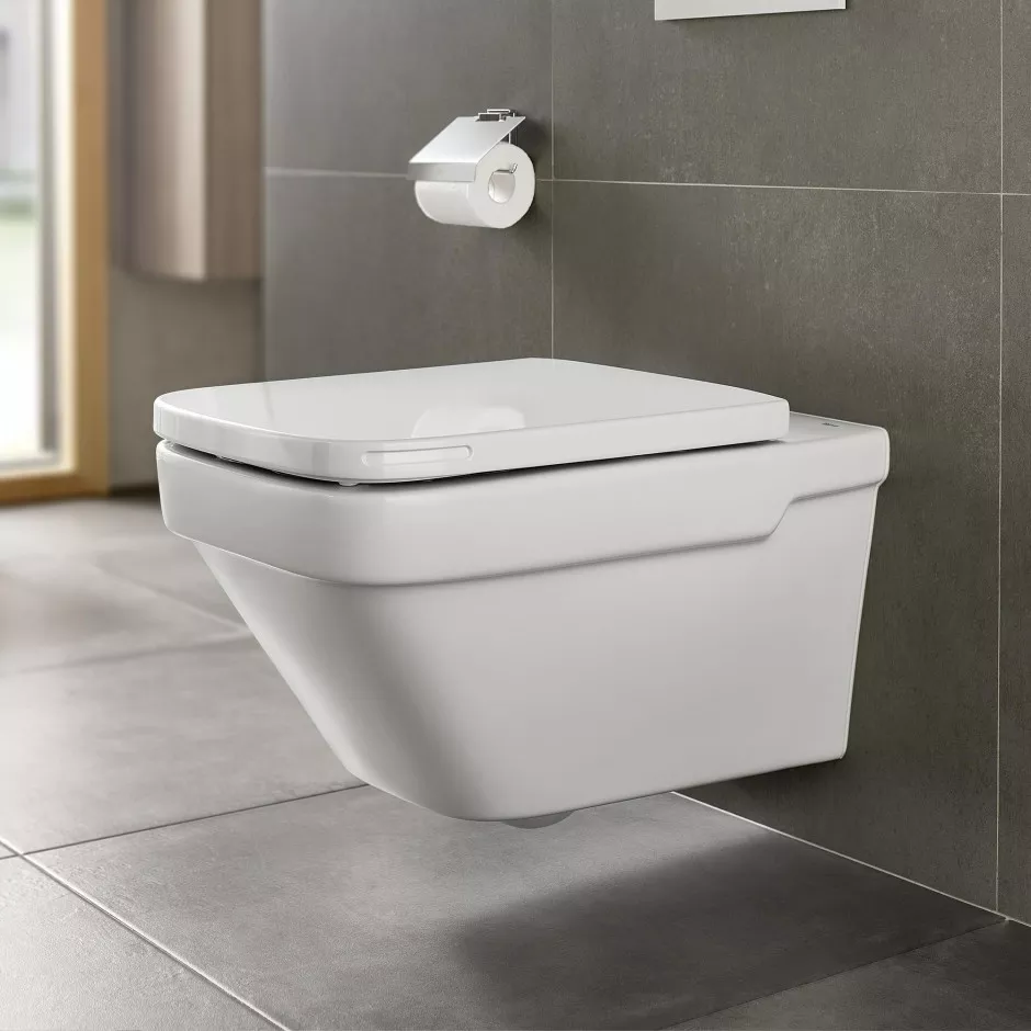 Vas WC Roca A34678L000, 360 mm, 570 mm, 1 functii speciale, suprafata antiaderent, suspendat, jet de apa, Alb [4]