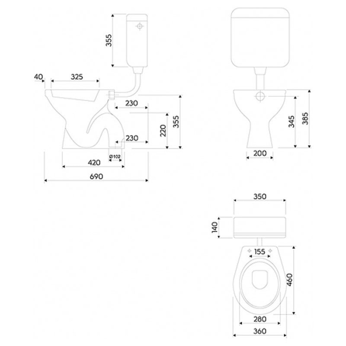 Vas WC stativ, Kolo, Idol, alb [2]