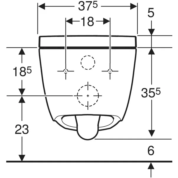 Vas wc suspendat cu capac softclose si functie bideu Geberit AquaClean Alba [2]