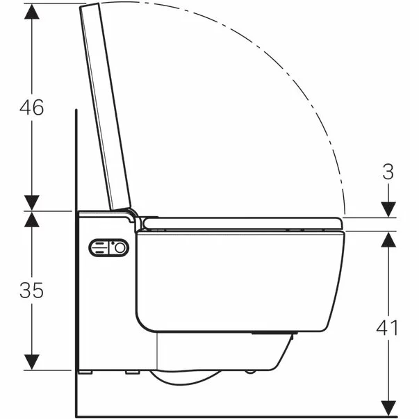 Vas wc suspendat Geberit Aquaclean Mera Comfort alb alpin cu functie de bideu electric [2]