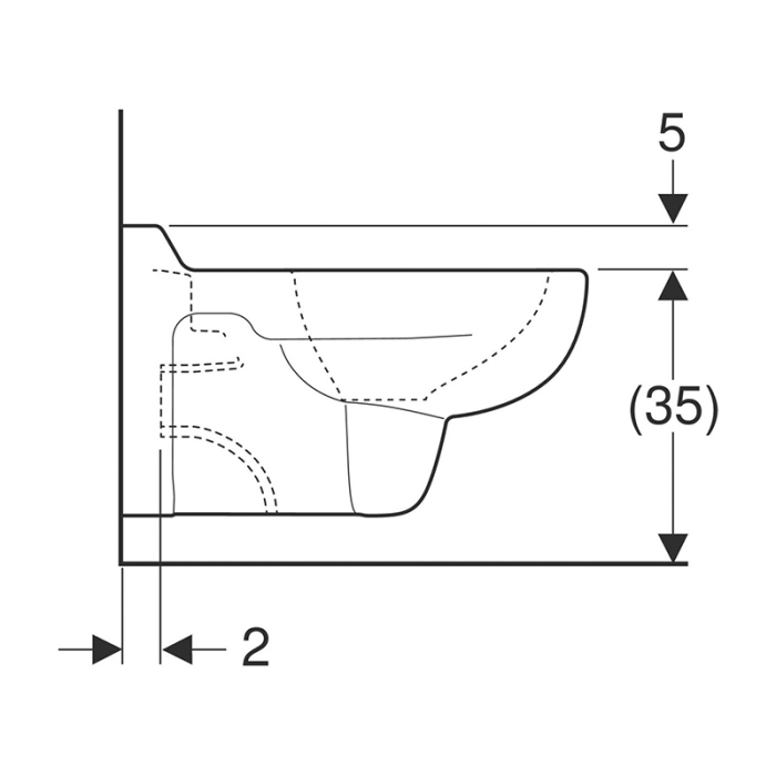 Vas WC suspendat, Geberit, Bambini, pentru copii, alb [3]