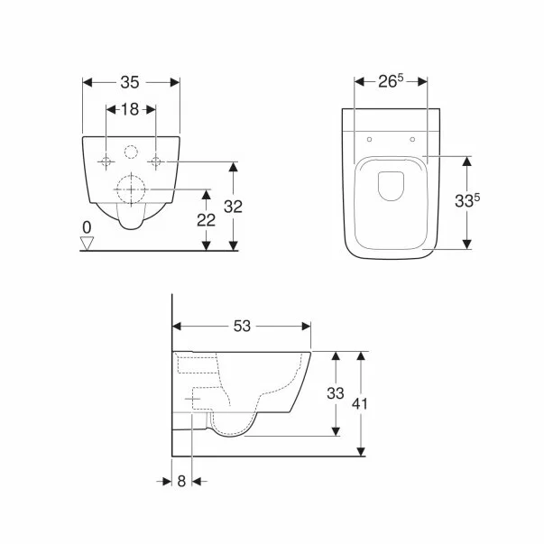 Vas wc suspendat Geberit iCon Square Rimfree [2]