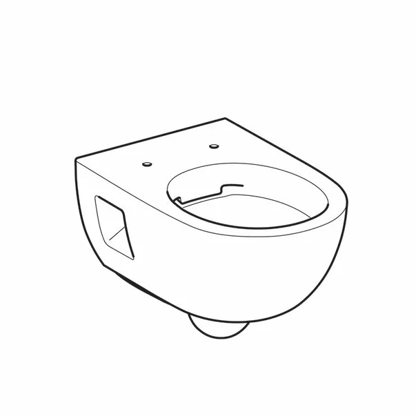 Vas wc suspendat Geberit Selnova Rimfree fara capac alb cu forma partial inchisa [4]