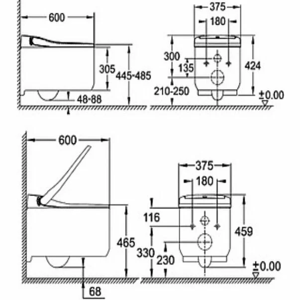 Vas WC suspendat Grohe Sensia Arena cu capac inchidere lenta si bideu electric [3]