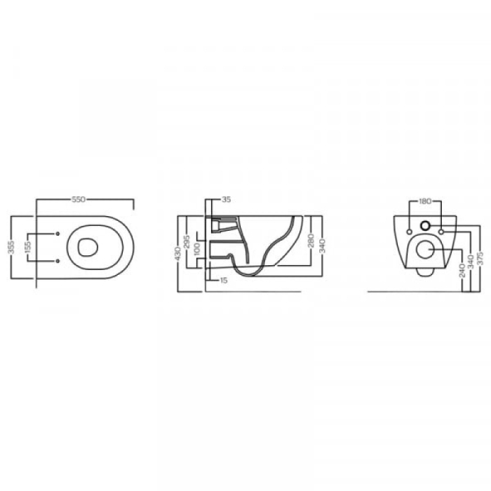 Vas WC suspendat, Hatria, Centrica, Pure Vortex, alb [4]