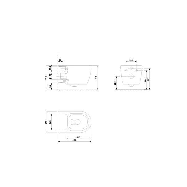 Vas wc suspendat rimless Gala Coral [2]