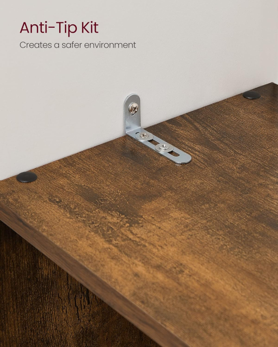 Biblioteca cu 10 compartimente, unitate de depozitare pentru decoratiuni, din lemn, 29x129x129cm, maro rustic [6]