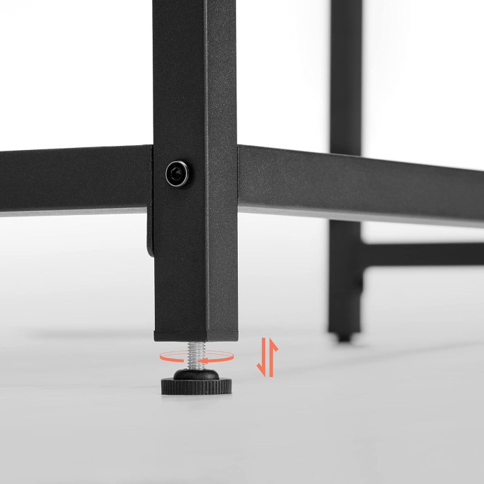 VASAGLE Birou PC compact, stil industrial, PAL si cadru metalic, 80x50x76 cm, maro rustic [3]