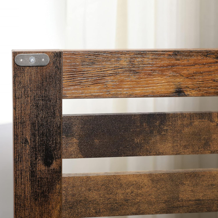 Dulap baie lavoar cu 2 usi tip jaluzea, raft reglabil, 60x30x63 cm, maro rustic [10]