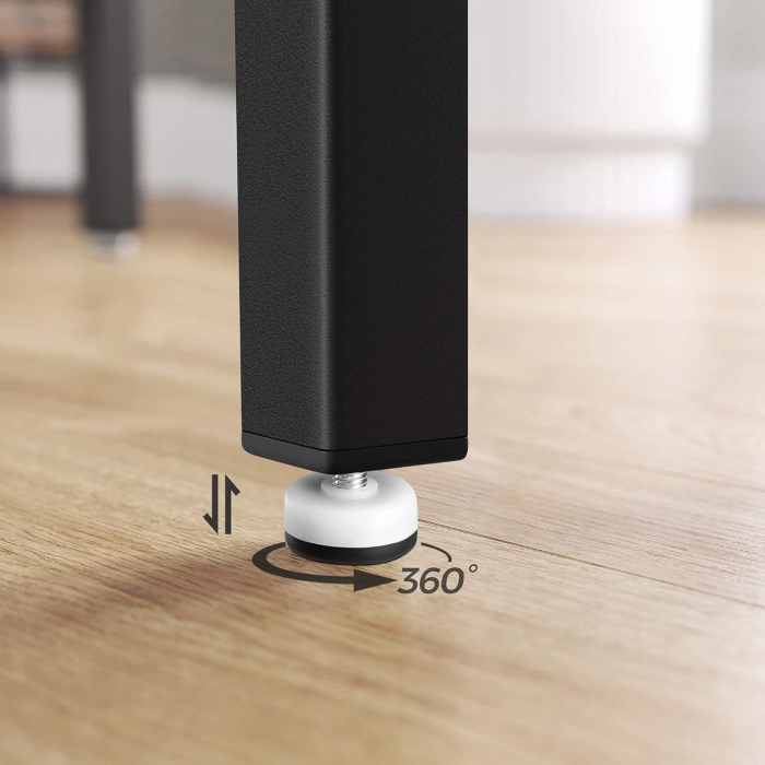 VASAGLE Masa de bucatarie pentru 4 persoane, cadru metalic, stil industrial, 120x75x75 cm, maro rustic [6]