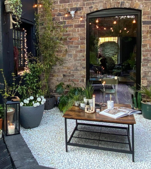 VASAGLE Masa de cafea patrata, cadru otel si polita de depozitare, stil industrial, 80x80x45cm, maro rustic si negru [6]