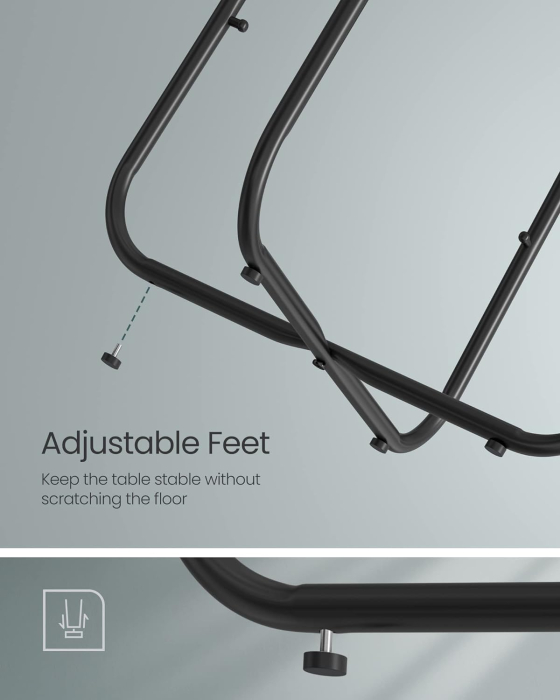 Masuta de cafea rotunda cu cos de stofa, stil modern, 45x50cm, negru cu turcoaz inchis [6]