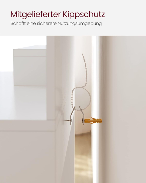 VASAGLE Masuta de toaleta cu oglinda, dulap si sertar pentru cosmetice, 80x40x132cm, alb [7]