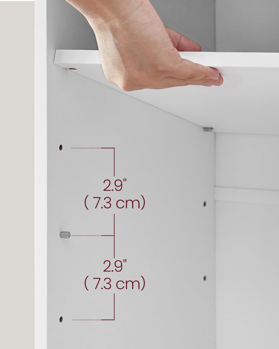 Pantofar cu banca cu 12 compartimente si perna, sarcina 136 kg, 104x30x48 cm, alb [4]