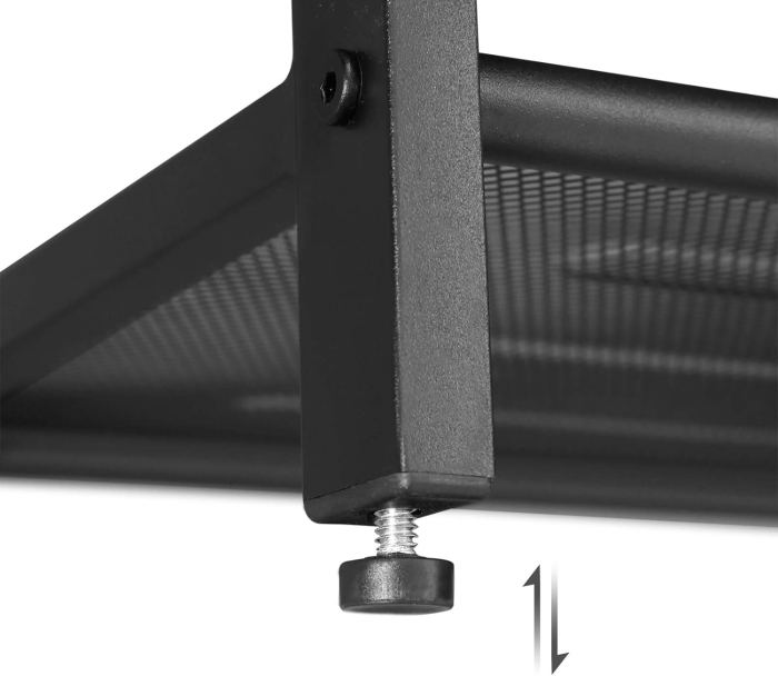 VASAGLE Raft pentru pantofi, cu 2 nivele, metal, 80x30x44cm, stil industrial, maro rustic si negru [7]