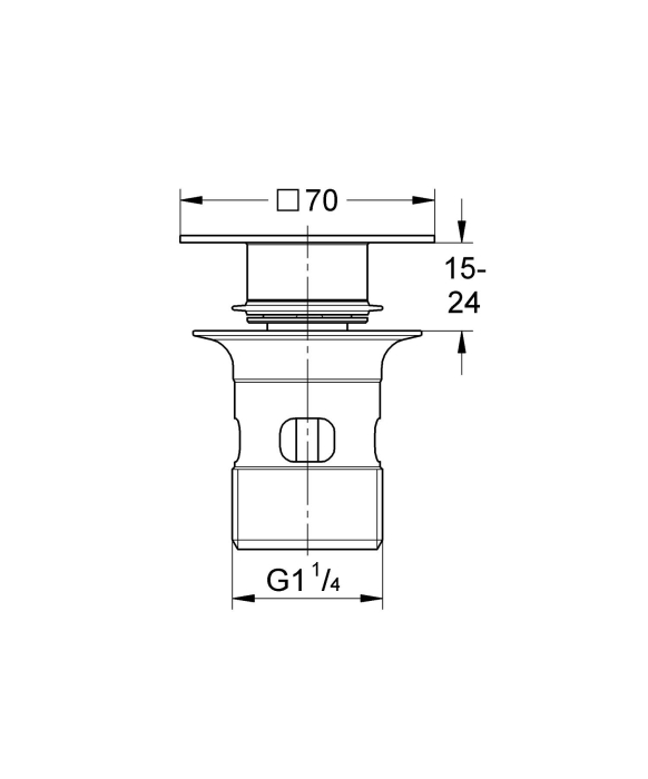 Ventil lavoar Grohe 40565AL0, Cube, universal, push to open, mat, grafit [3]