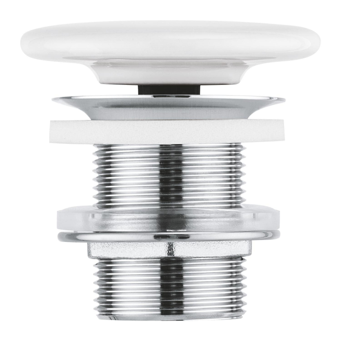 Ventil lavoar Grohe 49623000, 84 mm, 70 mm, 45 diametru, 1 1/4 diametru montaj, universal, in bideu, in lavoar, Alb [2]