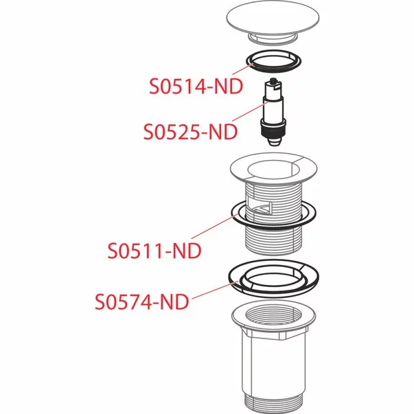 Ventil lavoar metalic negru cu Click-Clack 5/4 tol dop mare negru A392 Black [3]