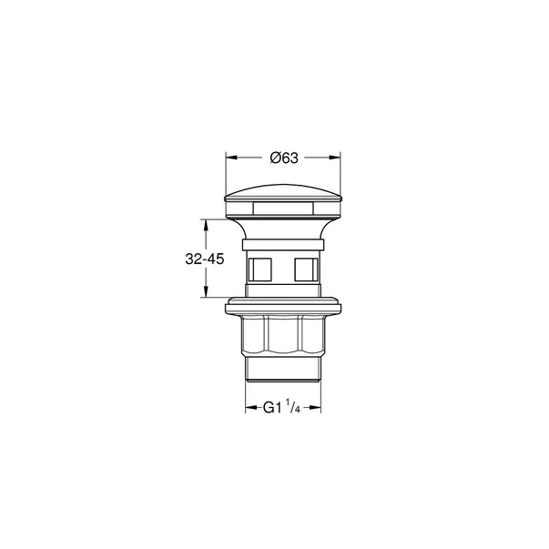 Ventil lavoar negru mat Grohe Push-Open [4]