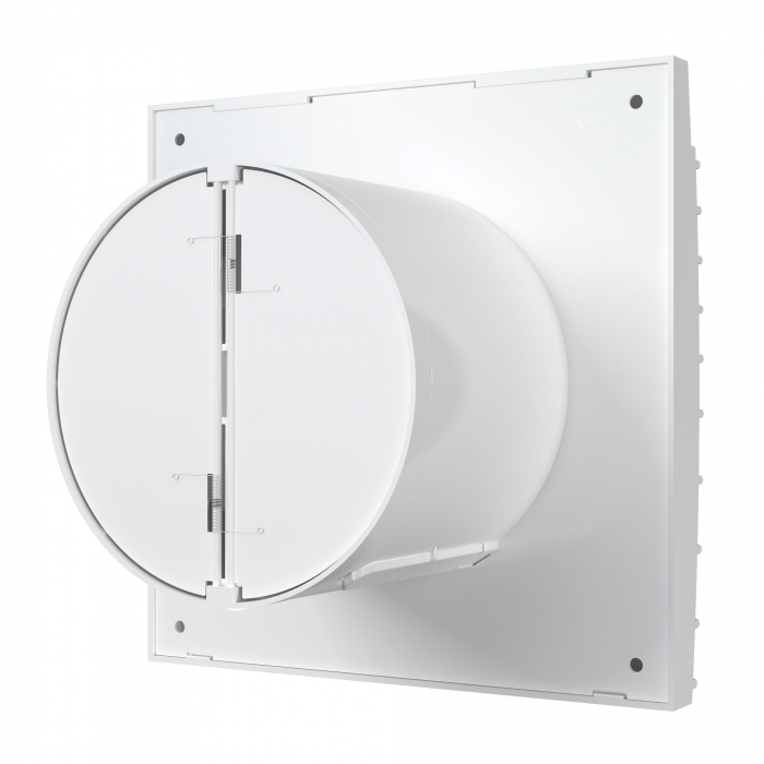 Ventilator baie VentEurope FANCY100BDHT, diametru 100 mm, debit 90 mc/h, clapeta anti-retur, temporizator, senzor de umiditate, IP24, silentios, economic, Alb [4]