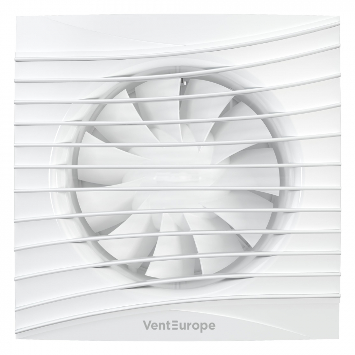 Ventilator baie VentEurope FANCY125BD, diametru 125 mm, debit 180 mc/h, clapeta anti-retur, IP24, silentios, economic, Alb [3]