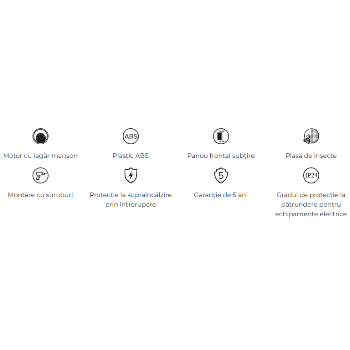 Ventilator baie VentEurope REFINED100, diametru 100 mm, plasa de insecte, debit 90 mc/h, IP24, 14W, silentios, economic, Alb [5]