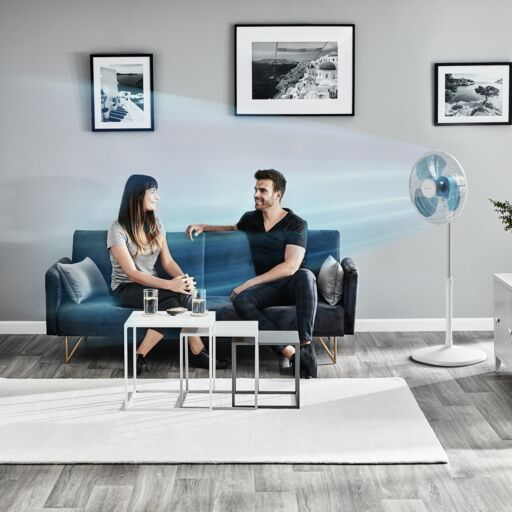 Ventilator cu picior Essential+ VU4410F2, putere 45 W, 3 trepte de putere, design compact, consum redus de energie, , alb [4]