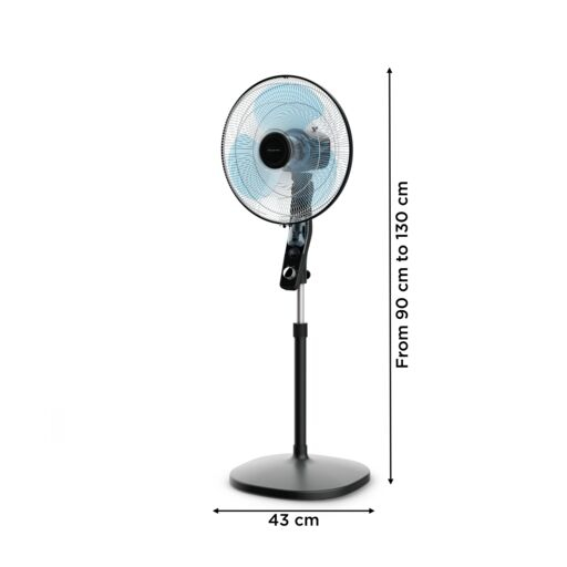 Ventilator cu picior Essential+ VU4420F2, putere 60 W, protecție impotriva țanțarilor, 3 trepte de viteza, consum redus de energie, design compact, negru [5]