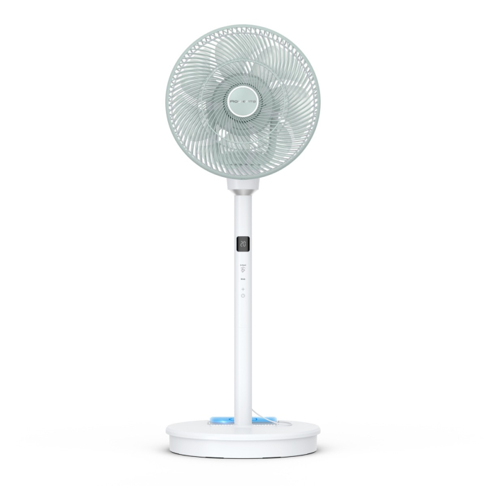 Ventilator cu picior Rowenta Turbo Silence Compact 3D Nomad QV5050F0, 20 W, 3 moduri automate, 20 trepte de viteza, telecomanda inclusa, inaltime ajustabila, motor Effitech, timer, cronometru, alb [9]