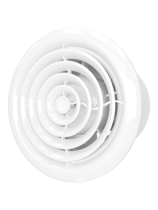 Ventilator de baie VentEurope CIRCLE125, diametru 125 mm, debit 107 m³/h, 18W, IP24, silentios, economic, Alb [1]