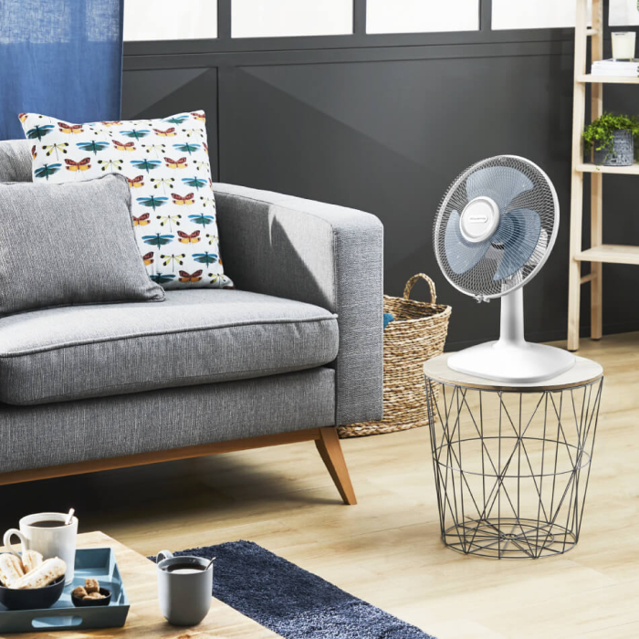 Ventilator de birou Rowenta Essential+ VU2330F2, 3 trepte de viteza, putere 35 W, design compact, nivel scazut de zgomot, alb [2]