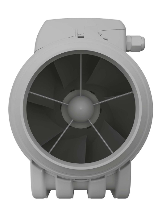 Ventilator de canal VentEurope MONSOON1252SP, diametru 124 mm, debit 355 m³/h, 29W, IP44, 2 viteze, motor cu rulmenti, Gri [4]