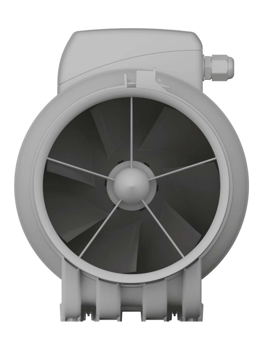 Ventilator de canal VentEurope MONSOON1602SP, diametru 159 mm, debit 570 m³/h, 50W, IP44, 2 viteze, motor cu rulmenti, Gri [2]