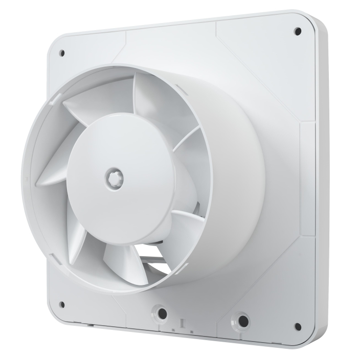 Ventilator de perete VentEurope CLASSIC100BD, cu clapeta antiretur si indicator luminos, patrat, diametru 100 mm, debit 97 mc/h, 14W, IP24, Alb [4]