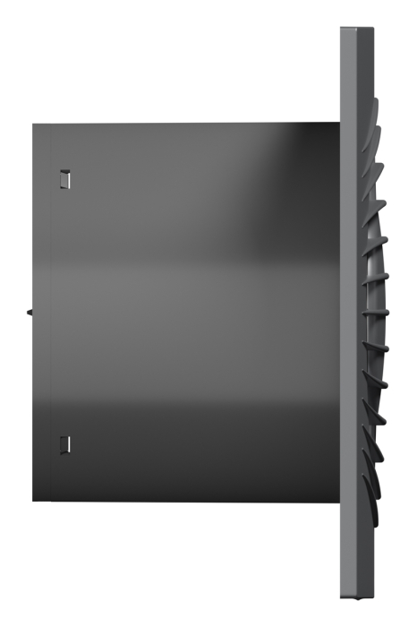 Ventilator de perete VentEurope ELEGIA100BDGM, patrat, diametru 100 mm, debit 100 mc/h, 7.8W, IP45, motor cu rulmenti, silentios, Gri Metal [3]