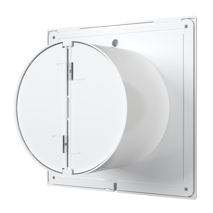 Ventilator de perete cu clapeta antiretur VentEurope REFINED150BD, patrat, diametru 150 mm, debit 250 mc/h, 16W, IP24, silentios, Alb [3]