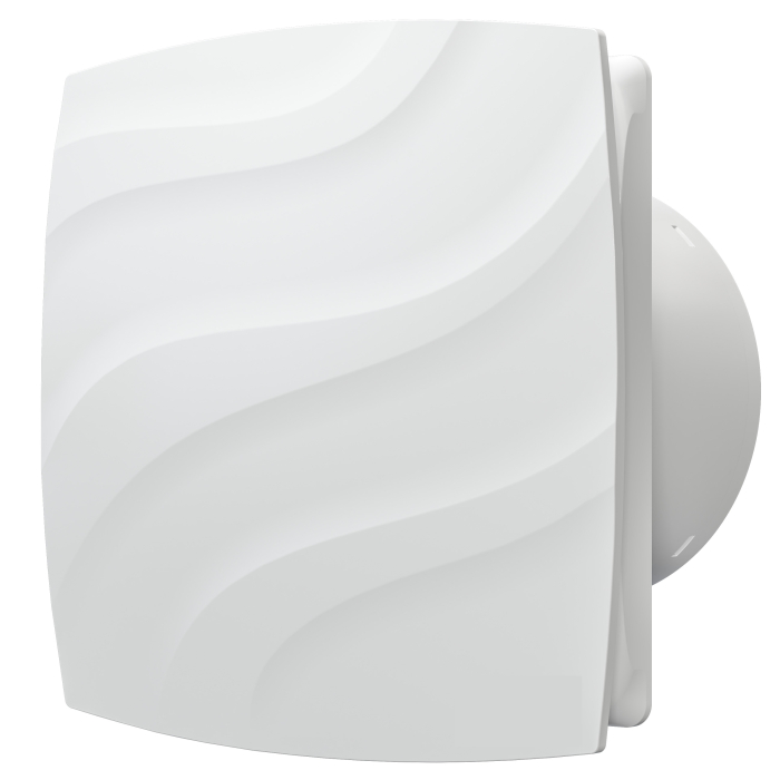 Ventilator de perete VentEurope STREAM100, patrat, diametru 100 mm, debit 95 mc/h, 14W, IP24, silentios, economic, Alb [1]