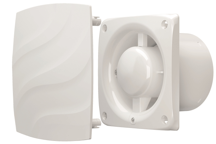 Ventilator de perete VentEurope STREAM100, patrat, diametru 100 mm, debit 95 mc/h, 14W, IP24, silentios, economic, Alb [4]